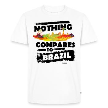 Brésil - T-shirt Premium bio Homme - blanc - Devant - Nico (187cm)