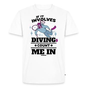 Dive - Men's Premium Organic T-Shirt - white - Front - Nico (187cm)