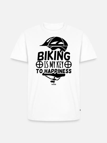 Cycling Cycling Helmet Cycling - Men's Premium Organic T-Shirt - white