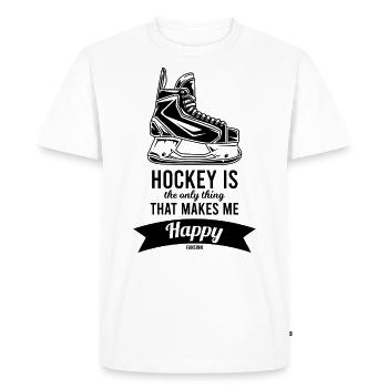 Hockey - T-shirt Premium bio Homme - blanc - Devant - Nico (187cm)