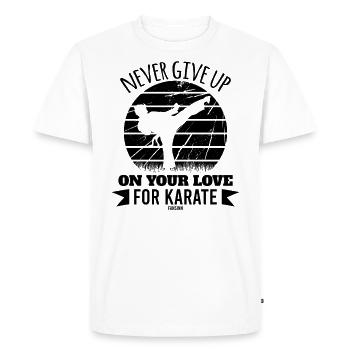 Karate Love Martial Arts Training - Men's Premium Organic T-Shirt - white - Front - Nico (187cm)