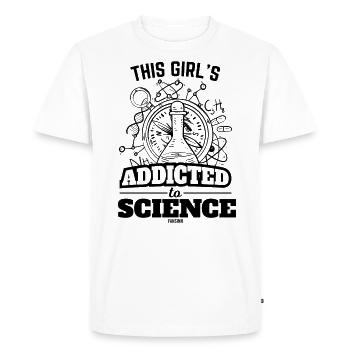 Fille Femme Fête des Mères Science - T-shirt Premium bio Homme - blanc - Devant - Nico (187cm)