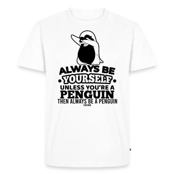 Pingouin - T-shirt Premium bio Homme - blanc - Devant - Nico (187cm)