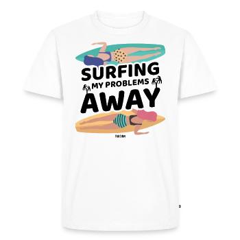 Mère Planche de surf Petite amie Sœur - T-shirt Premium bio Homme - blanc - Devant - Nico (187cm)