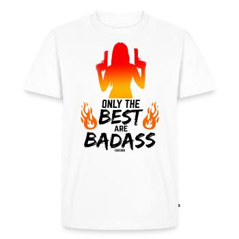 tough woman - Men's Premium Organic T-Shirt - white - Front - Nico (187cm)