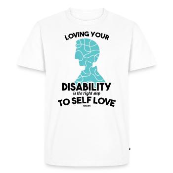 Autisme Puzzle Syndrome d’Asperger - T-shirt Premium bio Homme - blanc - Devant - Nico (187cm)
