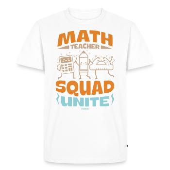 Mathematics Math Mathematician Math Teacher Gift - Men's Premium Organic T-Shirt - white - Front - Nico (187cm)