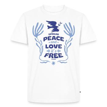 Peace - Men's Premium Organic T-Shirt - white - Front - Nico (187cm)