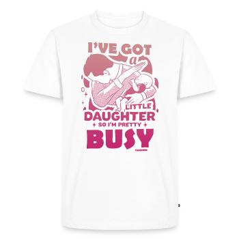 Papa Fille Enfant Fête des Pères Fille Cadeau - T-shirt Premium bio Homme - blanc - Devant - Nico (187cm)