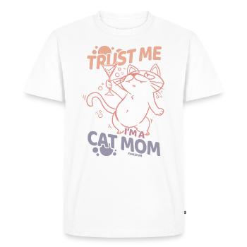 meilleur chat maman chat dame propriétaire de chat Geschen - T-shirt Premium bio Homme - blanc - Devant - Nico (187cm)