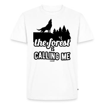 Forêt - T-shirt Premium bio Homme - blanc - Devant - Nico (187cm)