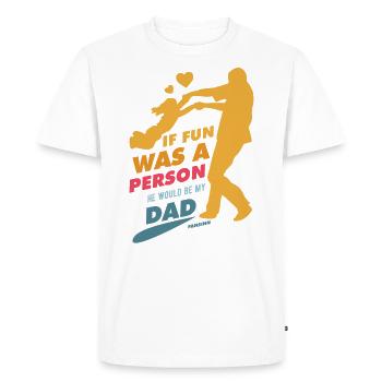 Papa Fille Enfant Fête des Pères Fille Cadeau - T-shirt Premium bio Homme - blanc - Devant - Nico (187cm)