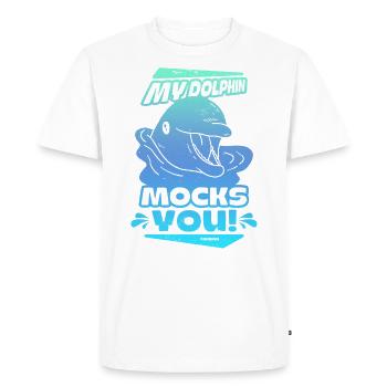 Dolphin Dolphin School Dolphin Dolphinarium de mer des mammifères - T-shirt Premium bio Homme - blanc - Devant - Nico (187cm)