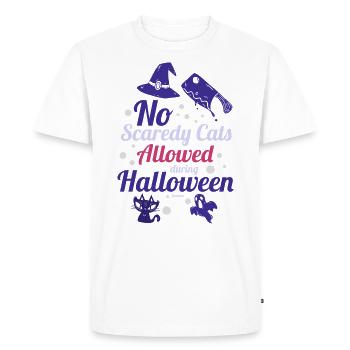 No anxious cats are allowed on Halloween - Men's Premium Organic T-Shirt - white - Front - Nico (187cm)