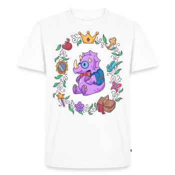 Triceratops Girls School Contes de fées - T-shirt Premium bio Homme - blanc - Devant - Nico (187cm)
