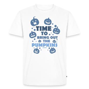 Time to put out the pumpkins - Men's Premium Organic T-Shirt - white - Front - Nico (187cm)