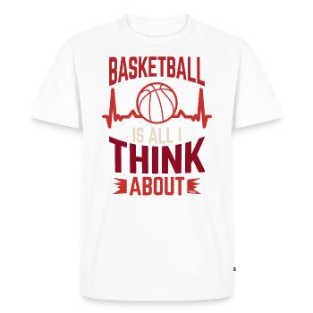 Basketball Cardiogram Heartbeat Cadeau - T-shirt Premium bio Homme - blanc - Devant - Nico (187cm)