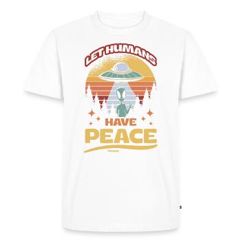 Alien Extraterrestrial UFO Universe - Men's Premium Organic T-Shirt - white - Front - Nico (187cm)