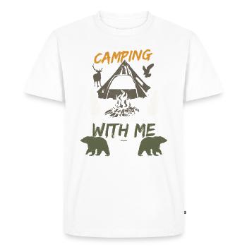 I go camping and you come with family gift - Men's Premium Organic T-Shirt - white - Front - Nico (187cm)