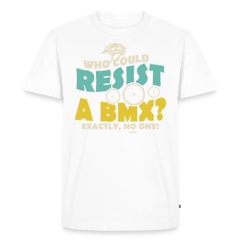 qui peut résister à un BMX - T-shirt Premium bio Homme - blanc - Devant - Nico (187cm)