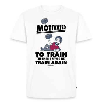 Motivation motivates career Positive gift - Men's Premium Organic T-Shirt - white - Front - Nico (187cm)