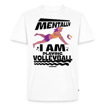Volley-ball - T-shirt Premium bio Homme - blanc - Devant - Nico (187cm)