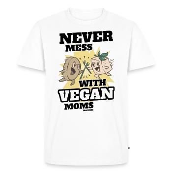 Never Mess With Vegan Moms - Men's Premium Organic T-Shirt - white - Front - Nico (187cm)