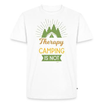 La thérapie coûte cher Le camping n’est pas - T-shirt Premium bio Homme - blanc - Devant - Nico (187cm)