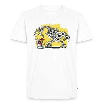 Mathematics - Men's Premium Organic T-Shirt - white - Front - Nico (187cm)