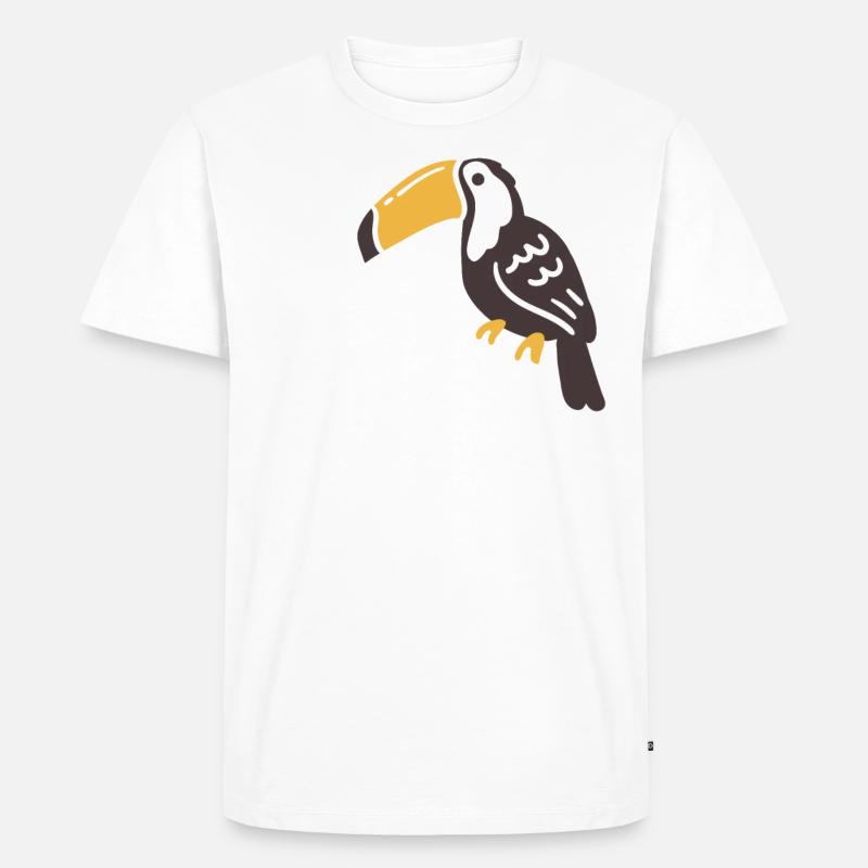 Tukan - Männer Premium Bio T-Shirt - Weiß