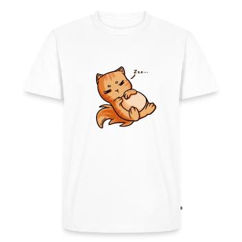 Ask Me About My Cat - Men's Premium Organic T-Shirt - white - Front - Nico (187cm)