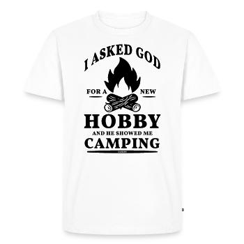 drôle de dicton de camping - T-shirt Premium bio Homme - blanc - Devant - Nico (187cm)