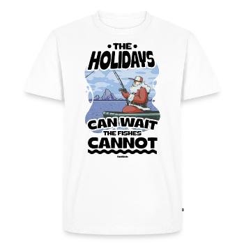 Angler - Men's Premium Organic T-Shirt - white - Front - Nico (187cm)