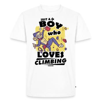 Grimper - T-shirt Premium bio Homme - blanc - Devant - Nico (187cm)