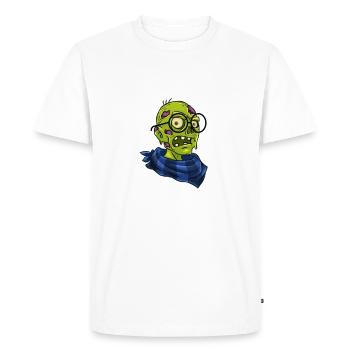Ne me faites pas utiliser ma voix de zombie - T-shirt Premium bio Homme - blanc - Devant - Nico (187cm)