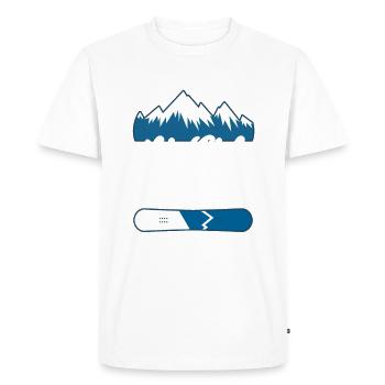 Désolé je ne peux pas snowboard girl - T-shirt Premium bio Homme - blanc - Devant - Nico (187cm)