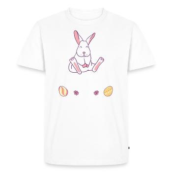 Lapin de Pâques Lapin de Pâques Cadeau - T-shirt Premium bio Homme - blanc - Devant - Nico (187cm)
