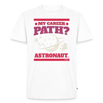 Astronaut Space Planet Saturn - Men's Premium Organic T-Shirt - white - Front - Nico (187cm)