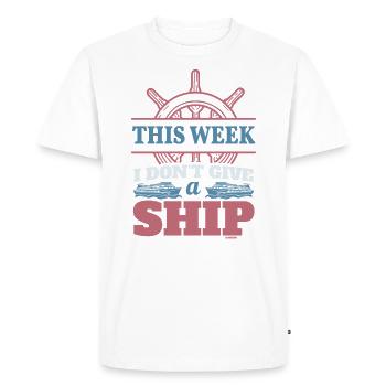 drôle de capitaine disant expédition mer - T-shirt Premium bio Homme - blanc - Devant - Nico (187cm)