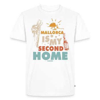 Mallorca is my second home - Men's Premium Organic T-Shirt - white - Front - Nico (187cm)