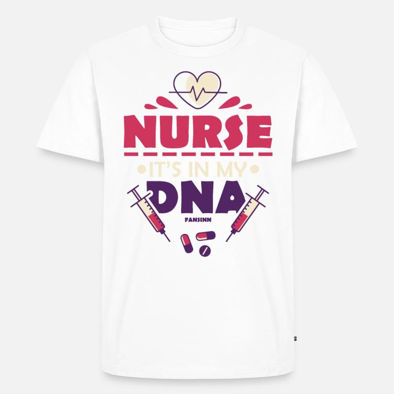 Infirmière C’est dans mon ADN - T-shirt Premium bio Homme - blanc
