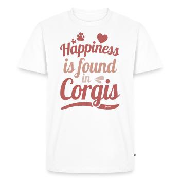 Beau cadeau d’amoureux des chiens corgi - T-shirt Premium bio Homme - blanc - Devant - Nico (187cm)