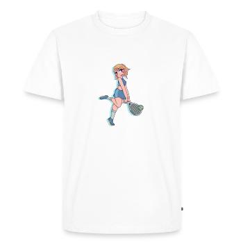 Tennis Makes Me Happy You Not So Much - Men's Premium Organic T-Shirt - white - Front - Nico (187cm)