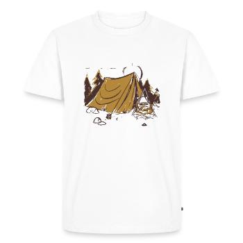 J’aime vraiment le camping, d’accord - T-shirt Premium bio Homme - blanc - Devant - Nico (187cm)