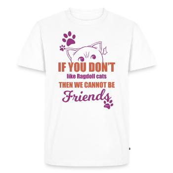 Ragdoll Cat - Men's Premium Organic T-Shirt - white - Front - Nico (187cm)
