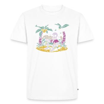 Hawaï - T-shirt Premium bio Homme - blanc - Devant - Nico (187cm)