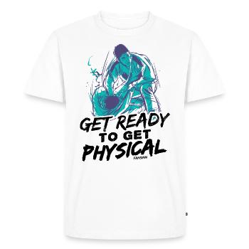 Aikido Ground Fighting from Japan - Men's Premium Organic T-Shirt - white - Front - Nico (187cm)