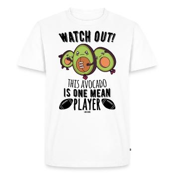 Avocado joue au football américain - T-shirt Premium bio Homme - blanc - Devant - Nico (187cm)