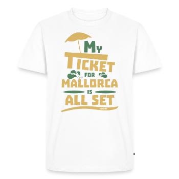 Majorque Vacances d’été Îles Baléares - T-shirt Premium bio Homme - blanc - Devant - Nico (187cm)