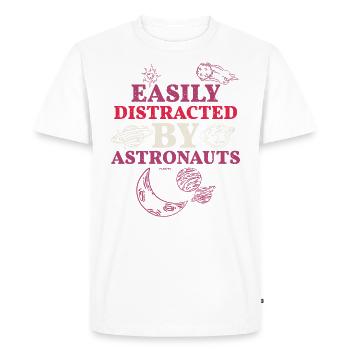 simplement distrait par les astronautes - T-shirt Premium bio Homme - blanc - Devant - Nico (187cm)